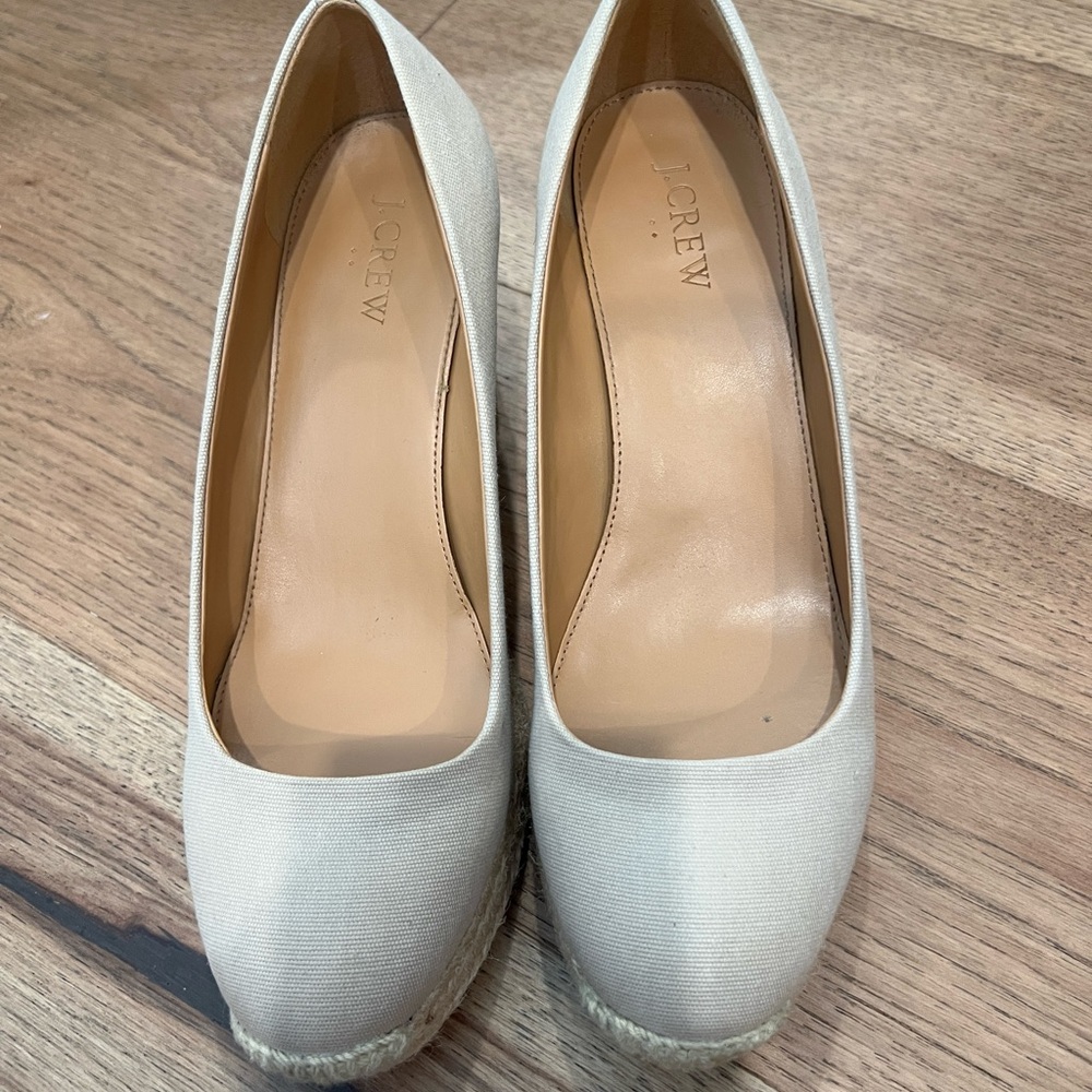GUC J Crew Women’s Seville Wedge Espadrilles - Natural - 8.5